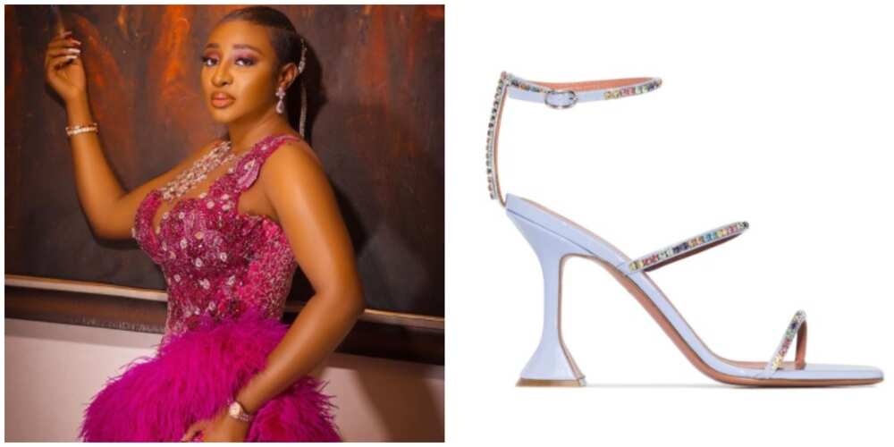 Photos of Nollywood Actress Ini Edo and her shoes.