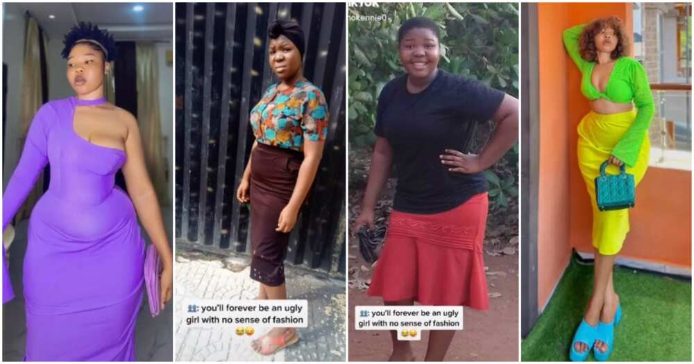 Transformation photos, tall lady photo, lady shares new look, before and after photo of fine lady