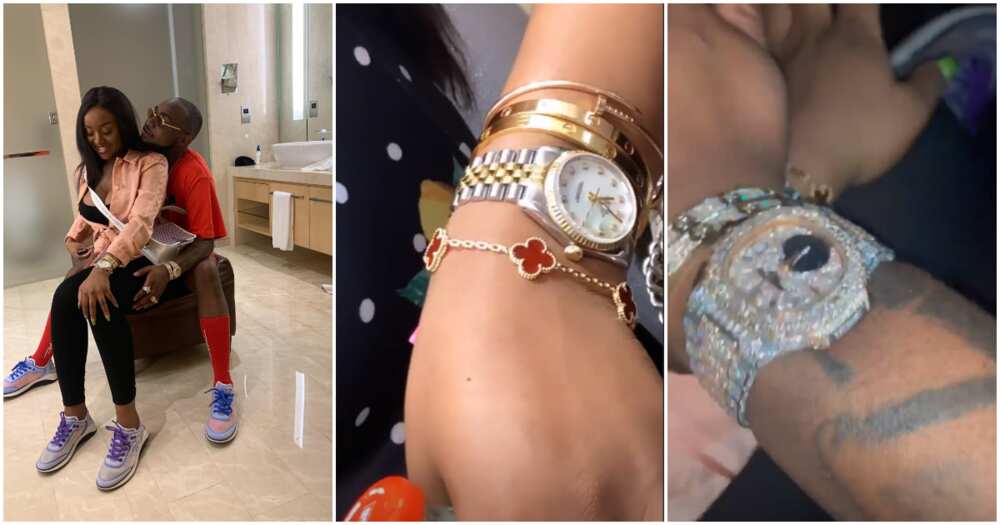 Davido showers Chioma with expensive jewelries in Dubai (photos, videos)