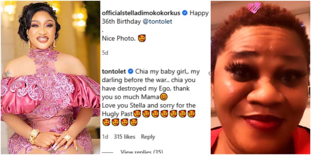 Tonto Dikeh and Stella Dimokokorkus settle their rift