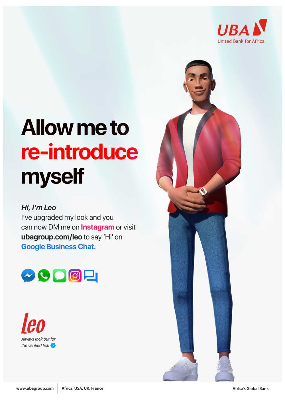 UBA Upgrades Chatbot Features, as Leo Launches Service on Instagram, Google Business Chat