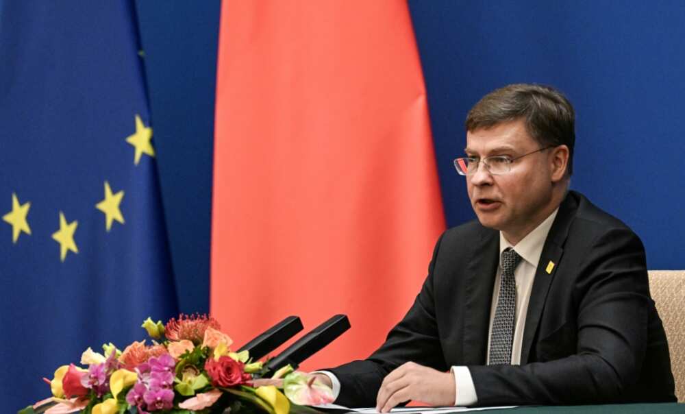 Valdis Dombrovskis said it was 'positive' to engage with Chinese authorities Valdis Dombrovskis said it was 'positive' to engage with Chinese authorities