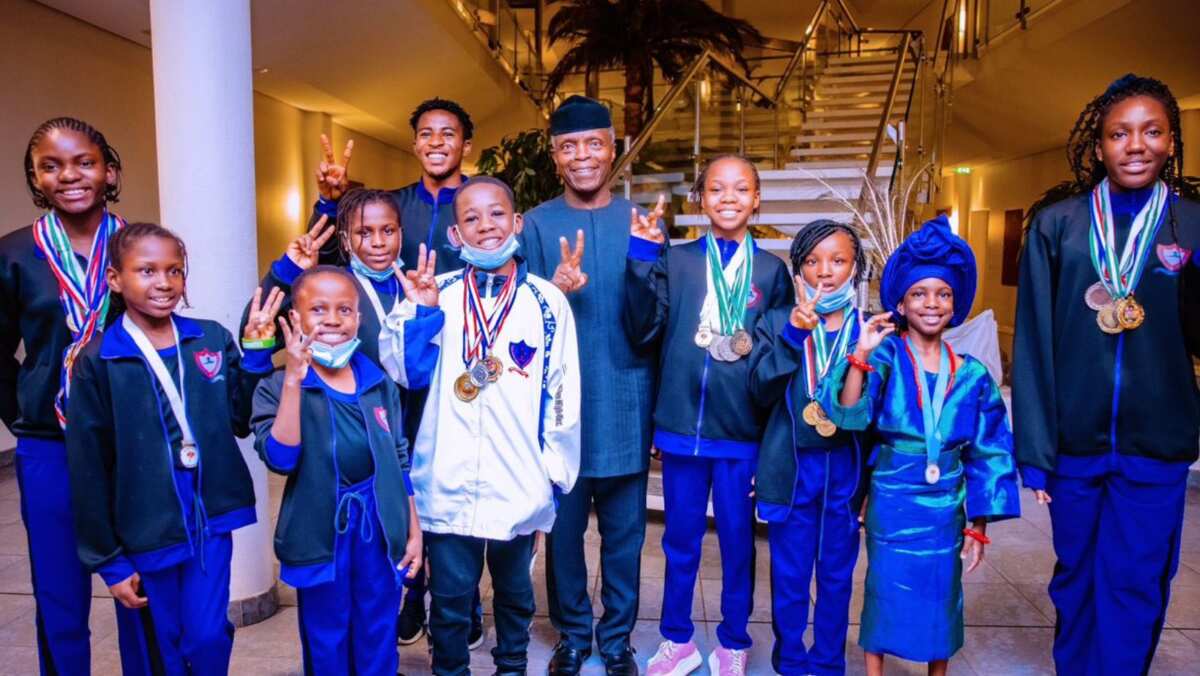 Osinbajo Receives World Class Young Nigerian Gymnasts Says Nigeria Is