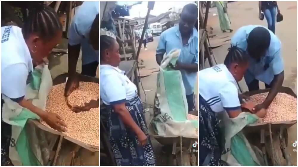 Beans seller and woman/trader refused to sell. Beans seller and woman/trader refused to sell.