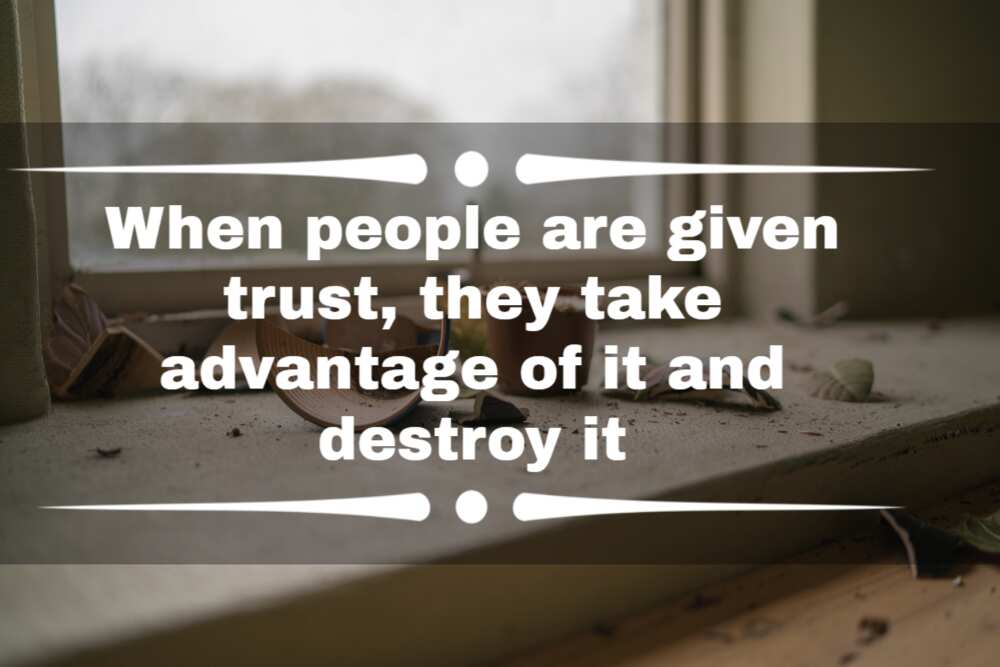 Lost trust quotes