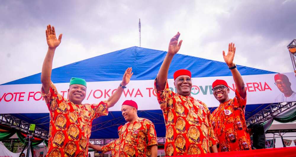 Atiku Abubakar, Ifeanyi Okowa, PDP presidential campaign rally in Owerri Atiku Abubakar, Ifeanyi Okowa, PDP presidential campaign rally in Owerri