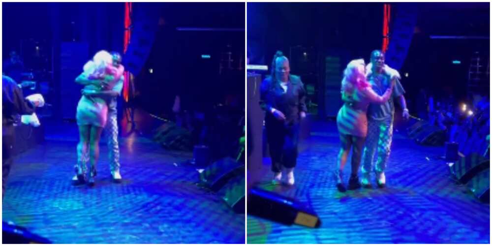 Sweet moment DJ Cuppy surprised Zlatan on stage in London