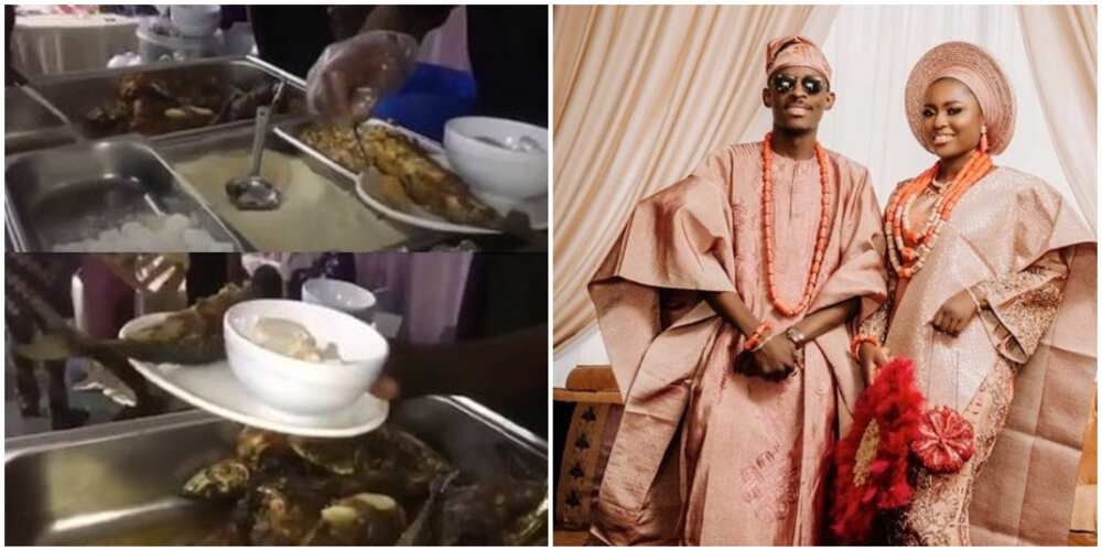 Couple who served “viral garri and fish” as refreshment at their wedding reception identified