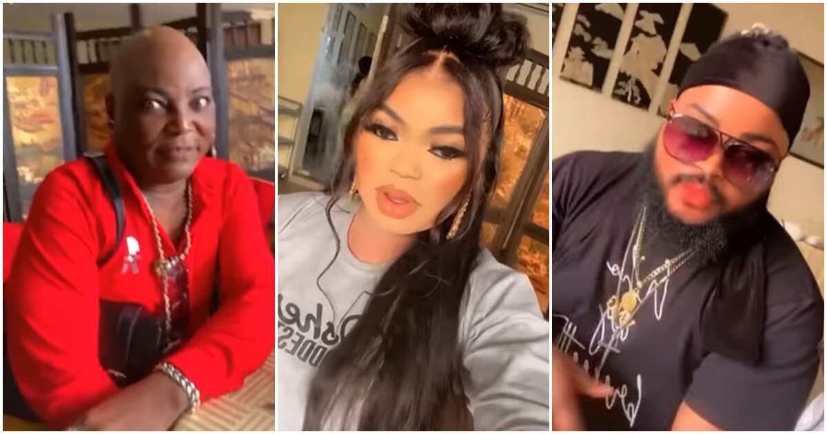 Fight go soon happen: Reactions as Bobrisky links up with Whitemoney and Charly Boy