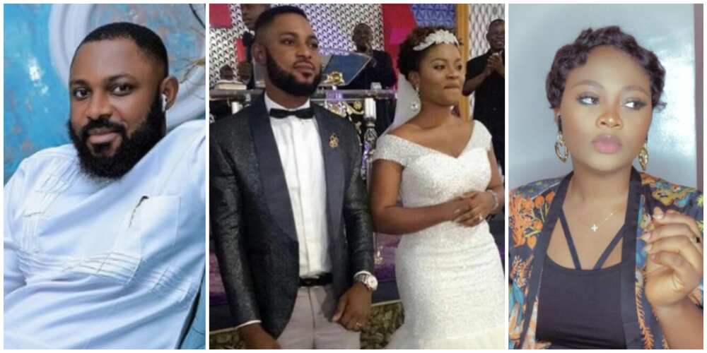 Photos of Tega and her husband.