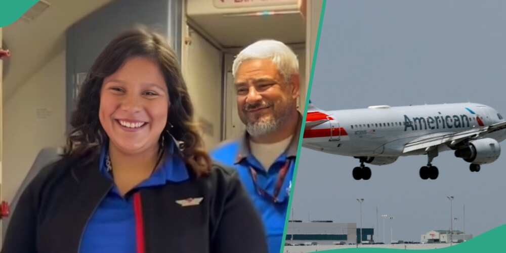 Father welcomes daughter as cabin crew member