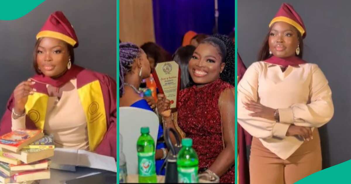 OMG! Lady who worked as a make up artist while studying at UNILAG graduates with first class