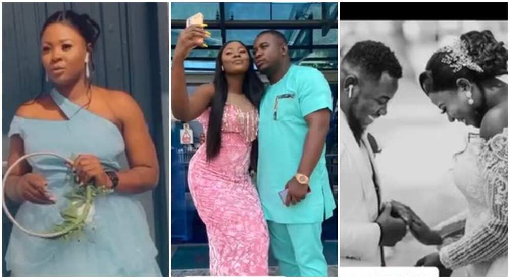 Photos of Nigerian lady and who she married after repeatedly seeing him at other people's weddings.