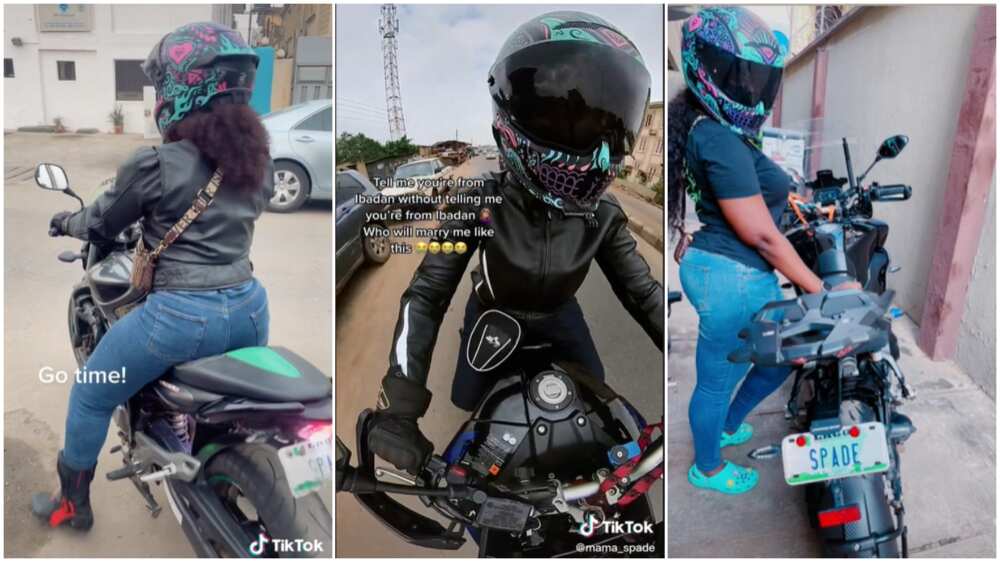 Power bike riders in Nigerian/confident female rider