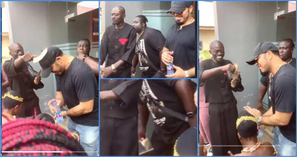 Actors Lil Win and Ramsey Nouah meet in Ghana for a movie project