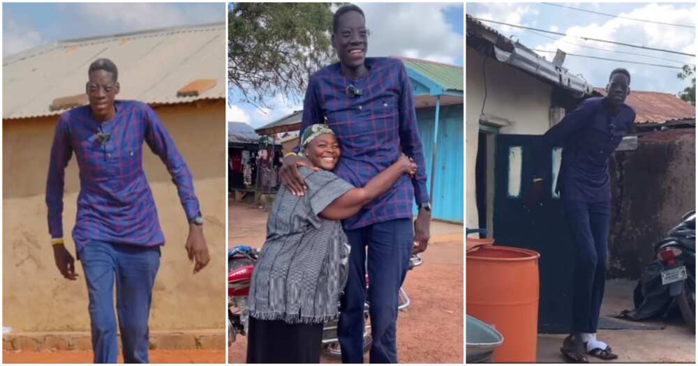 Photo of the tallest man in Nigeria, photo of the tallest man in Ghana, Sulemana Abdul Samed