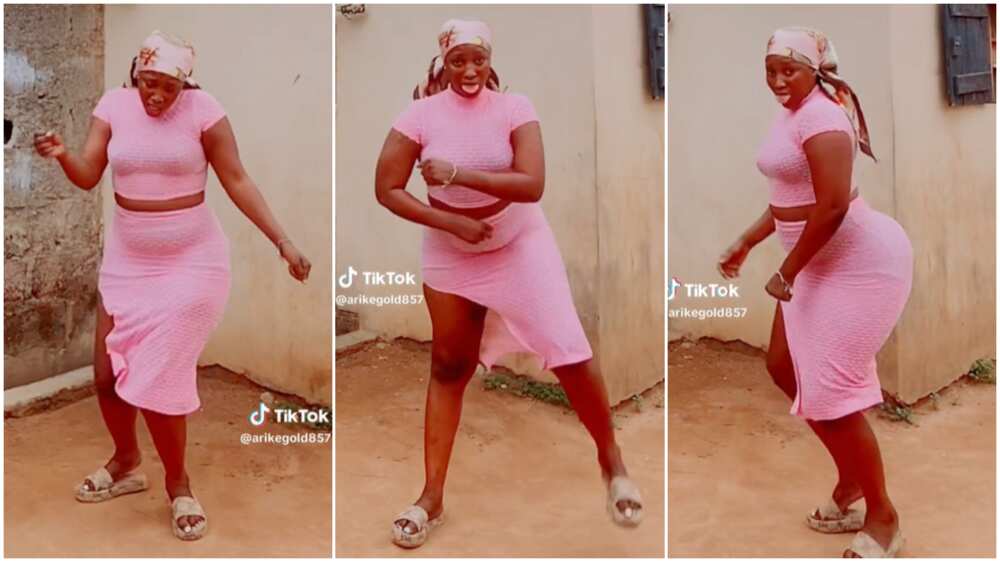 Are You in Lagos? Lady Displays Very Slim Waist, Curvy Shape in