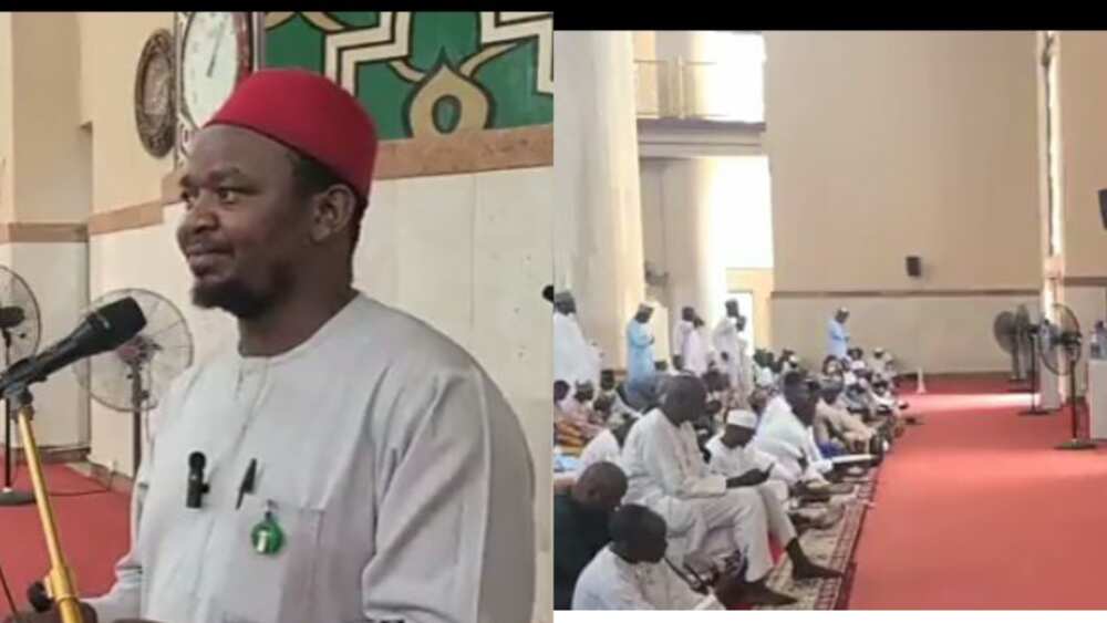 Islamic scholar giving sermon in Igbo Islamic scholar giving sermon in Igbo