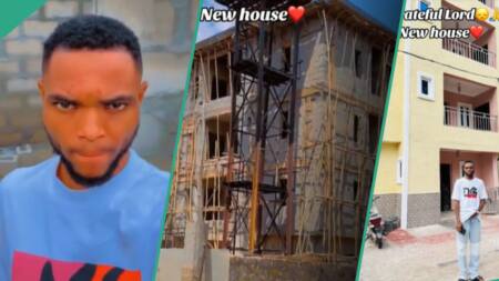 Nigerian man builds 3 storey house with many flats, installs borehole, fences his investment
