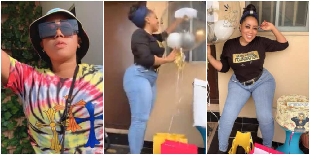 Actress Moyo Lawal gets surprised on her birthday (photo, video)