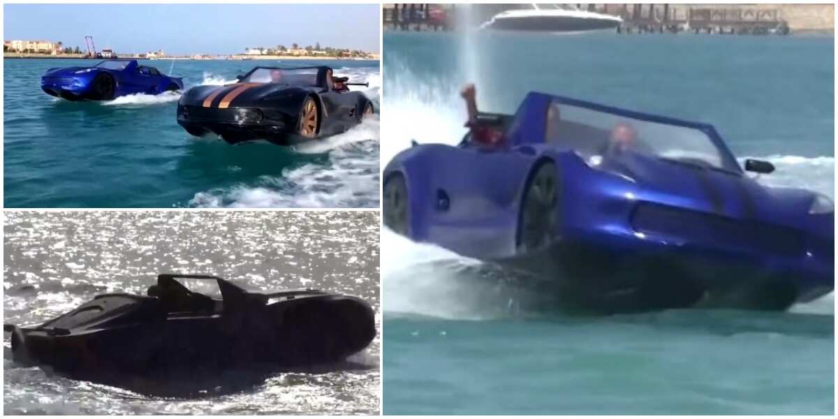 Three friends produce car that can drive on water using local materials, video wows many