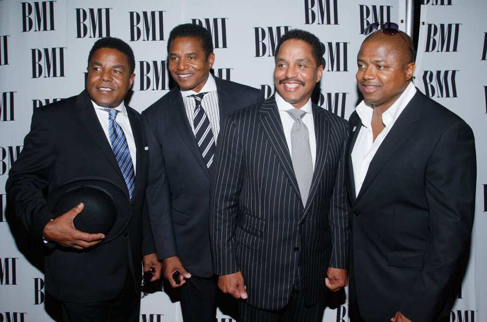 Tito, Jackie, Marlon and Randy Jackson arrive at the 8th Annual BMI Urban Awards