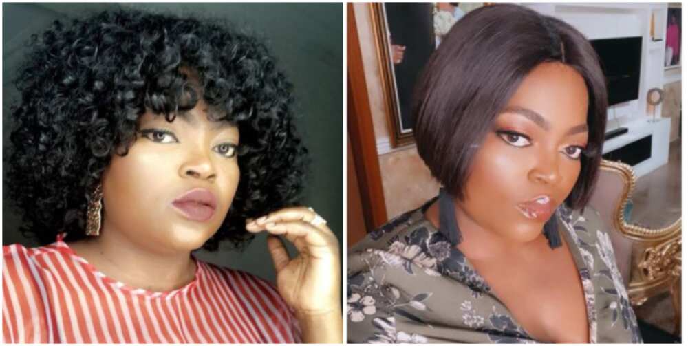 Things get as e be these days: Funke Akindele replies follower who called her stingy