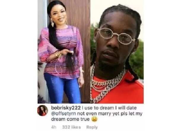 I used to dream that Iâ€™ll date Offset - Bobrisky reveals