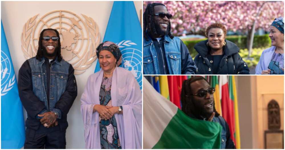 Singer Burna Boy visits UN HQ