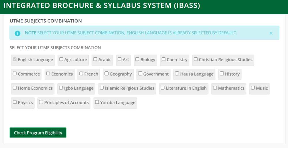 JAMB syllabus for all subjects