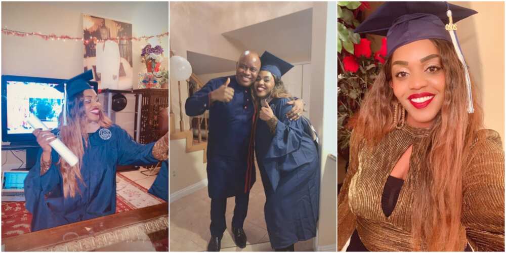 Nigerian man gushes over daughter who bagged 2 first class degrees, 4.0 GPA in her MBA