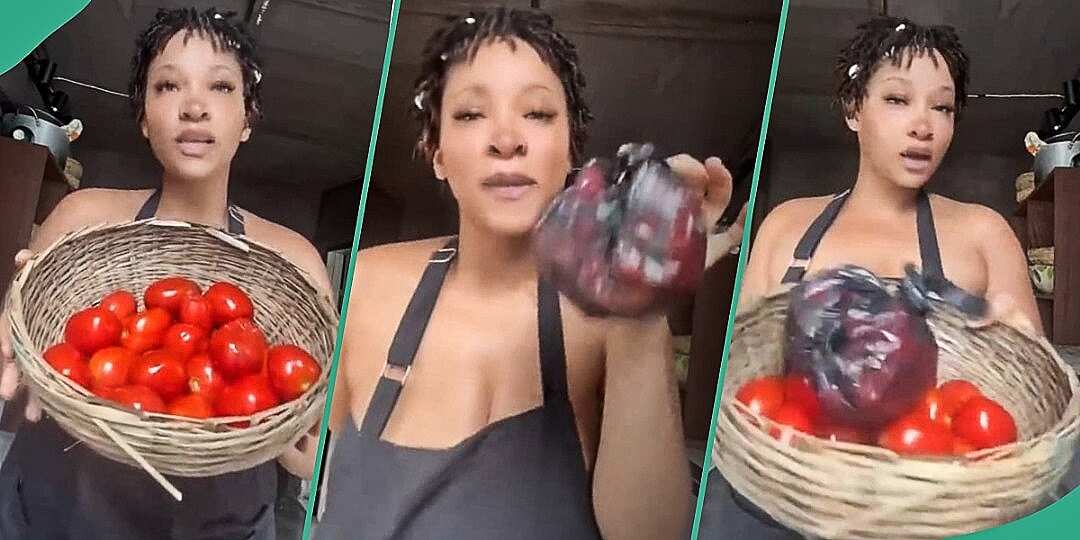 Watch video showing quantity of pepper and tomatoes lady bought for N7,000