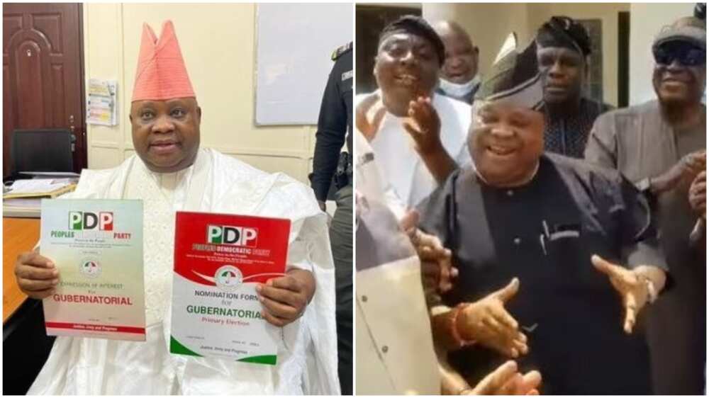 Osun 2022: Senator Adeleke Dances Energetically after PDP Governorship Screening