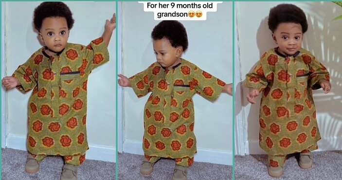 Funny grandma sends oversized clothes to grandson