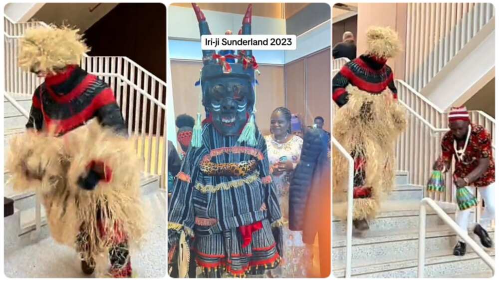 Nigerian Masquerade Entertain Many With Cool Moves in UK, People Record ...