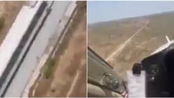 Guarding against terrorists: Video of helicopter accompanying Nigeria train causes stir on social media