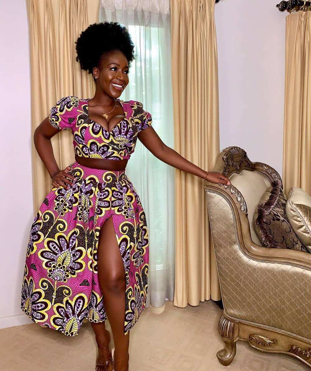 African print skirt set