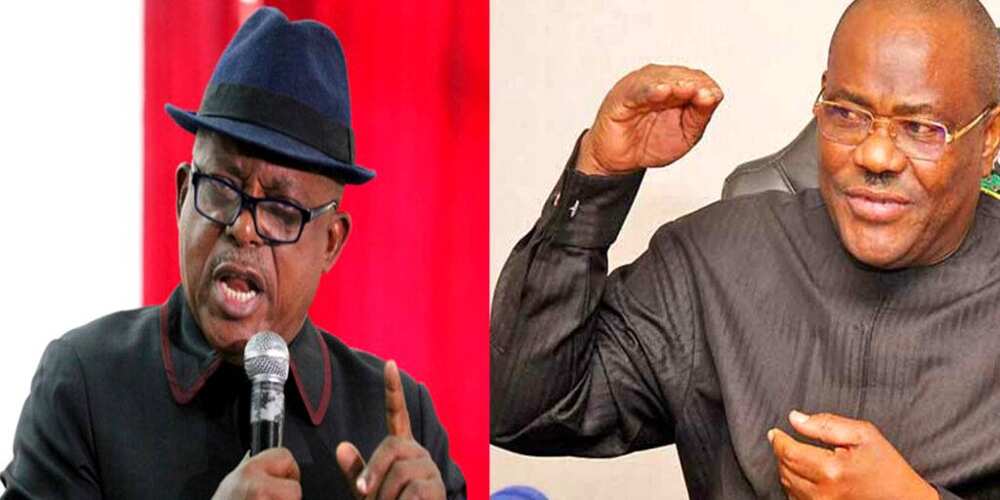 Shugaban PDP, Uche Secondus da Gwamna Wike na jihar Rivers