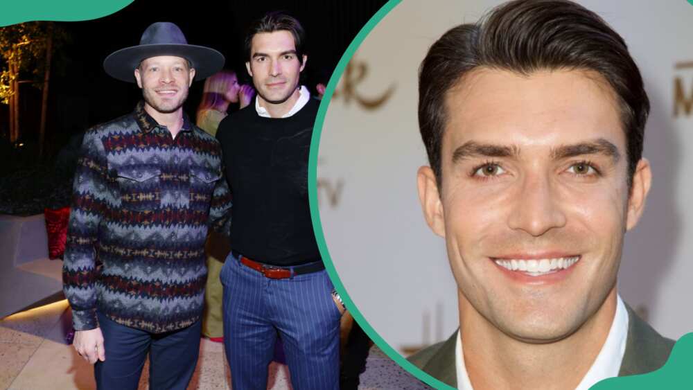 Jacob Jules Villere and Peter Porte attend A Night of Pride with GLAAD and NFL in Los Angeles, California (L). Peter Porte at the 2017 Summer TCA Tour-Hallmark Channel And Hallmark Movies And Mysteries (R).