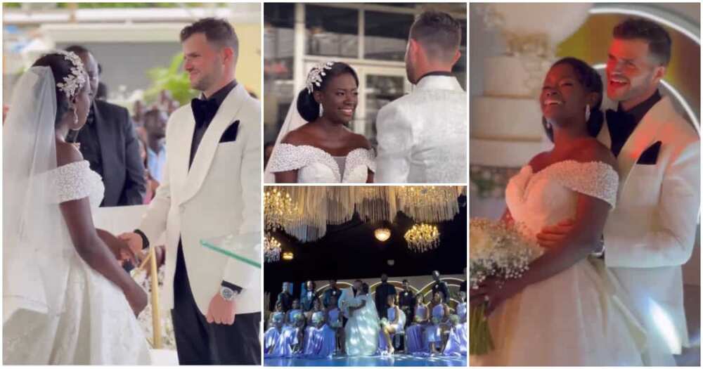 Interracial Wedding Couple Marries In Beautiful Ceremony Video Of Their Lavish Reception Wows 2869