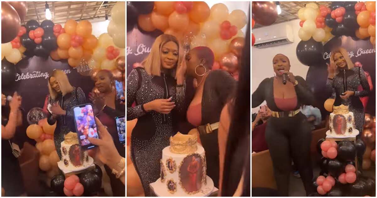 Watch clips from May Edochie's surprise birthday party organized by Anita Joseph