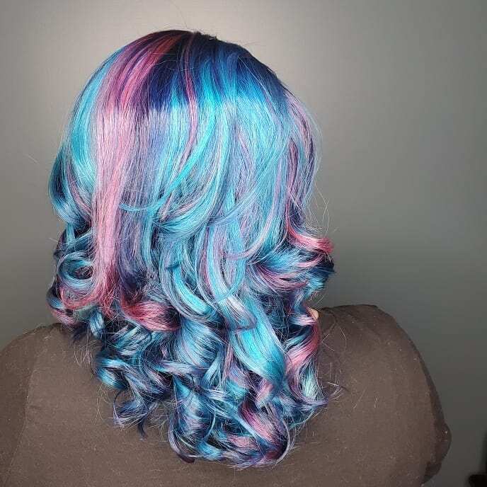 Galaxy Pastel Rainbow Hair Color