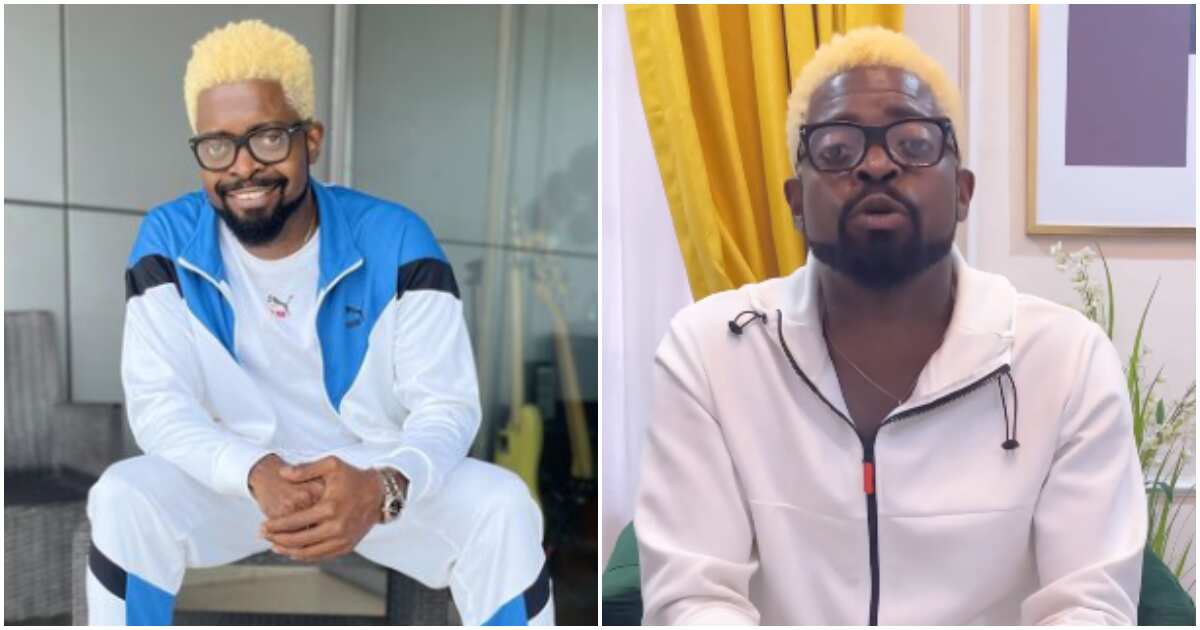 Comedian Basketmouth rocks unfamilair hairstyle as he dances with wife during their child dedication in church