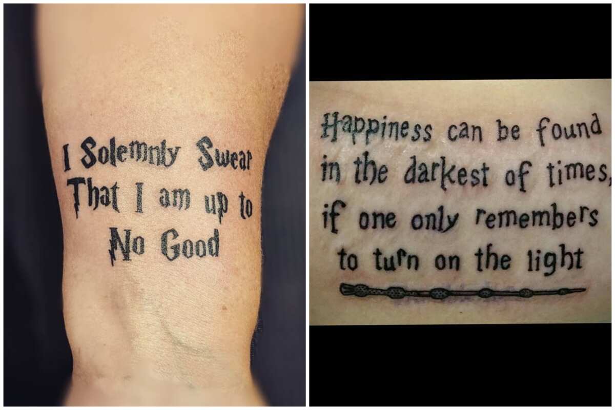 My equally Harry Potter obsessed best friend is moving across the country  for grad school so matching tattoos were in order  rharrypotter