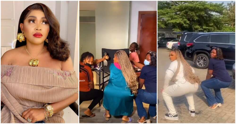 Mercy Aigbe puts her backside on display.