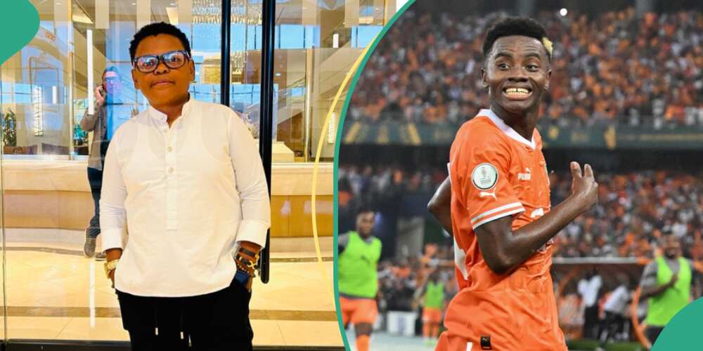 Osita Oheme on the loook out for Ivory Coast's winger Simon Adingra