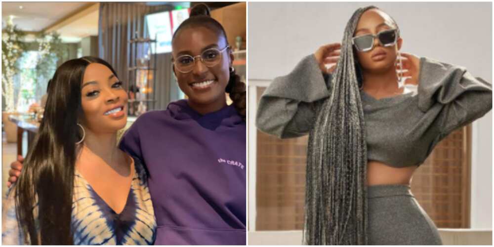 Hours After an Epiphany, Toke Makinwa Meets US Actress Issa Rae, Says She Knows They’ll Work Together Soon