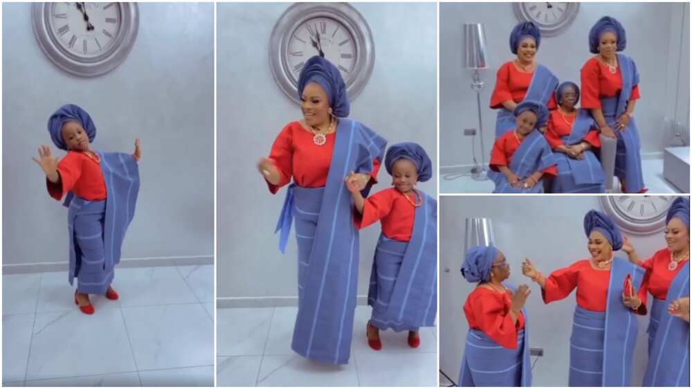 Little girl, mother, grandma, and great-grandma shows off dance moves in viral video Little girl, mother, grandma, and great-grandma shows off dance moves in viral video