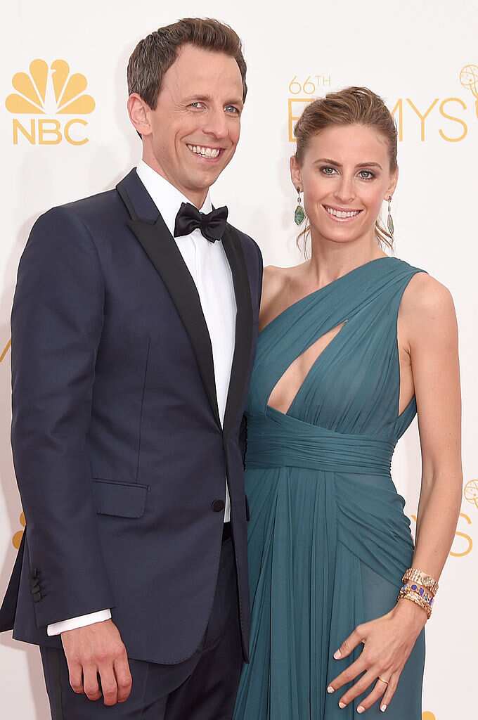 Seth Meyers and wife