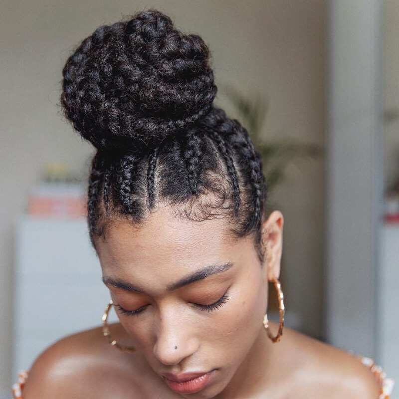 New braid hairstyles - Fulani Bun